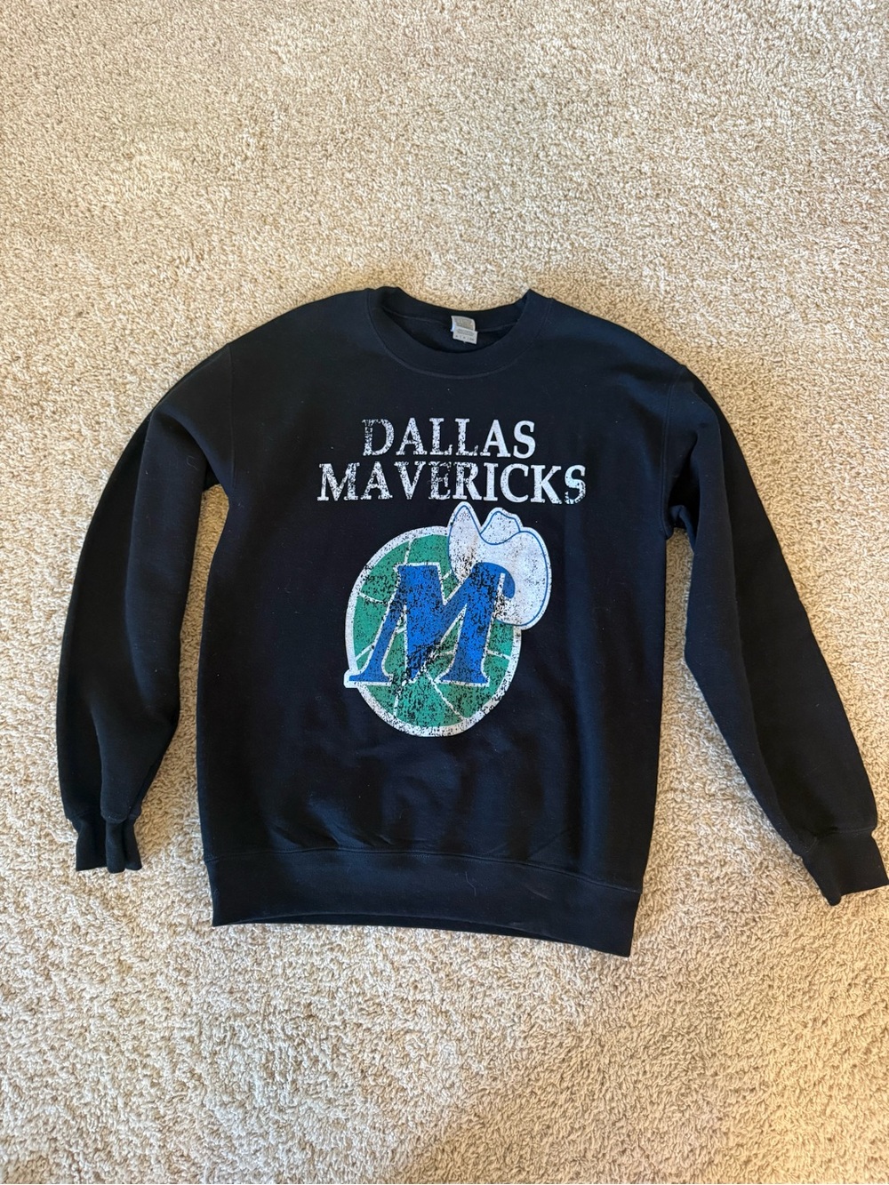 Dallas Mavericks Black Crewneck Sweatshirt